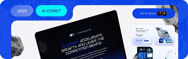 AI Comet — landing page e identidade